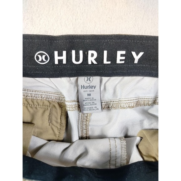 Hurley Pants Mens Medium Tan Jogger Nylon Blend Elastic Waist Cuffed Casual - Picture 4 of 16